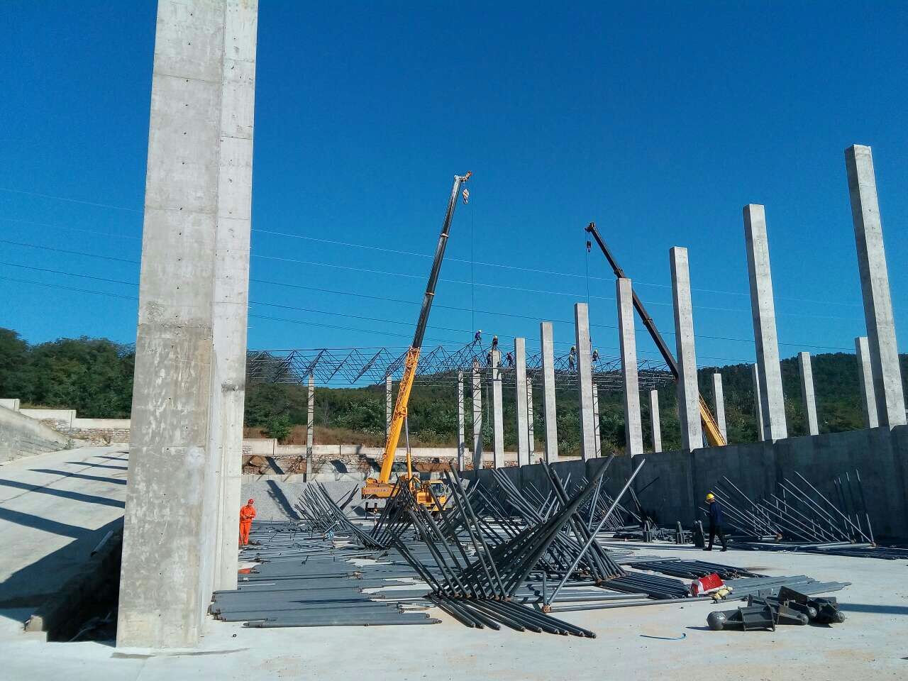 天水威海搅拌站网架